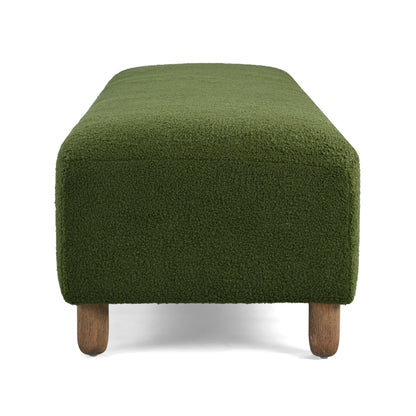 Wospun Contemporary Wood Comfortable Ottoman