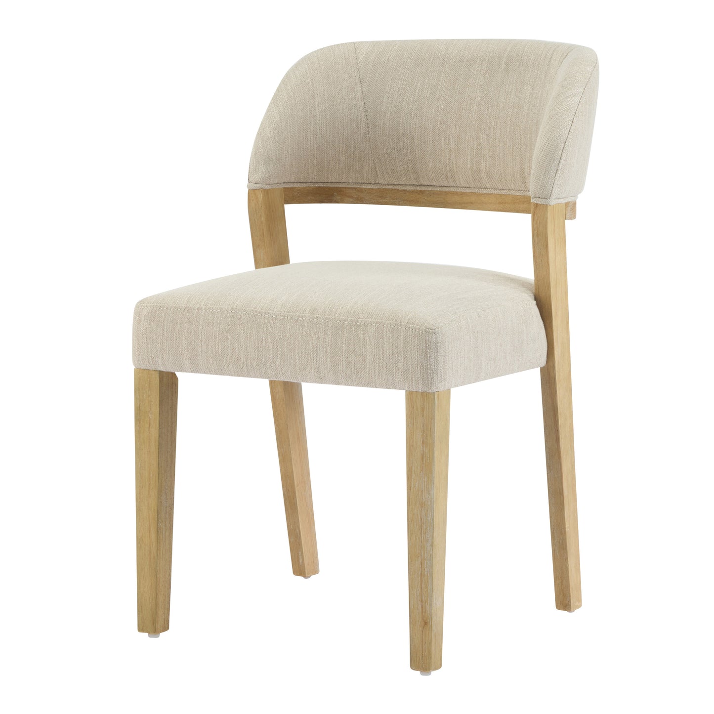 Veyotilous Upholstered Back Side Dining Chair with Rubber Wood Frame (Set of 2)