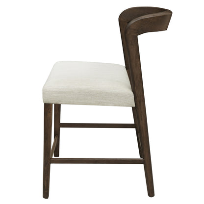 Cavovasir Solid Rubber Wood Counter Stools,Set of 2