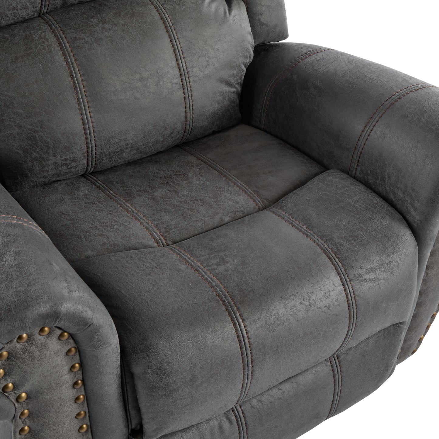 Isellen Suede Manual Glider Standard Recliner