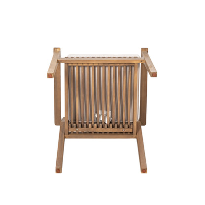 Junosila 7-Piece Acacia Wood Outdoor Dining Set - 70.75" Table & 6 Chairs with Cushions