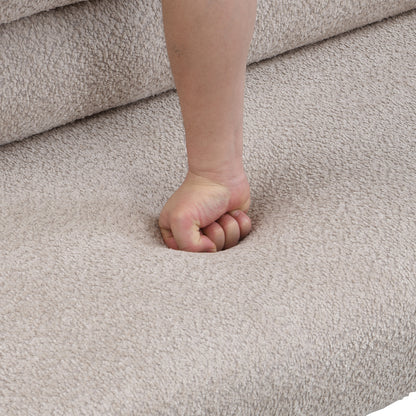 Aetherin Upholstered Dining Bench, Boucle Ottoman for Dining Room, Bedroom, Living Room