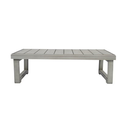 Andrae Outdoor Acacia Wood Rectangular Coffee Table