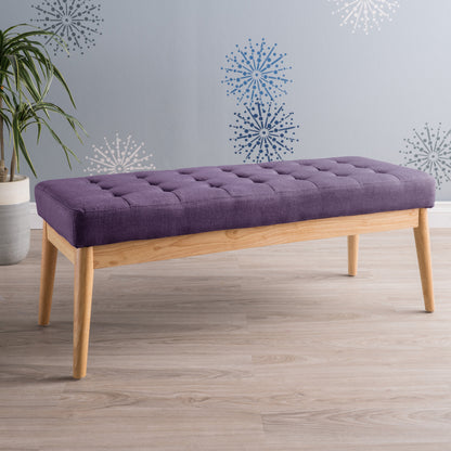Anglo Modern Mid-Century Fabric Bench