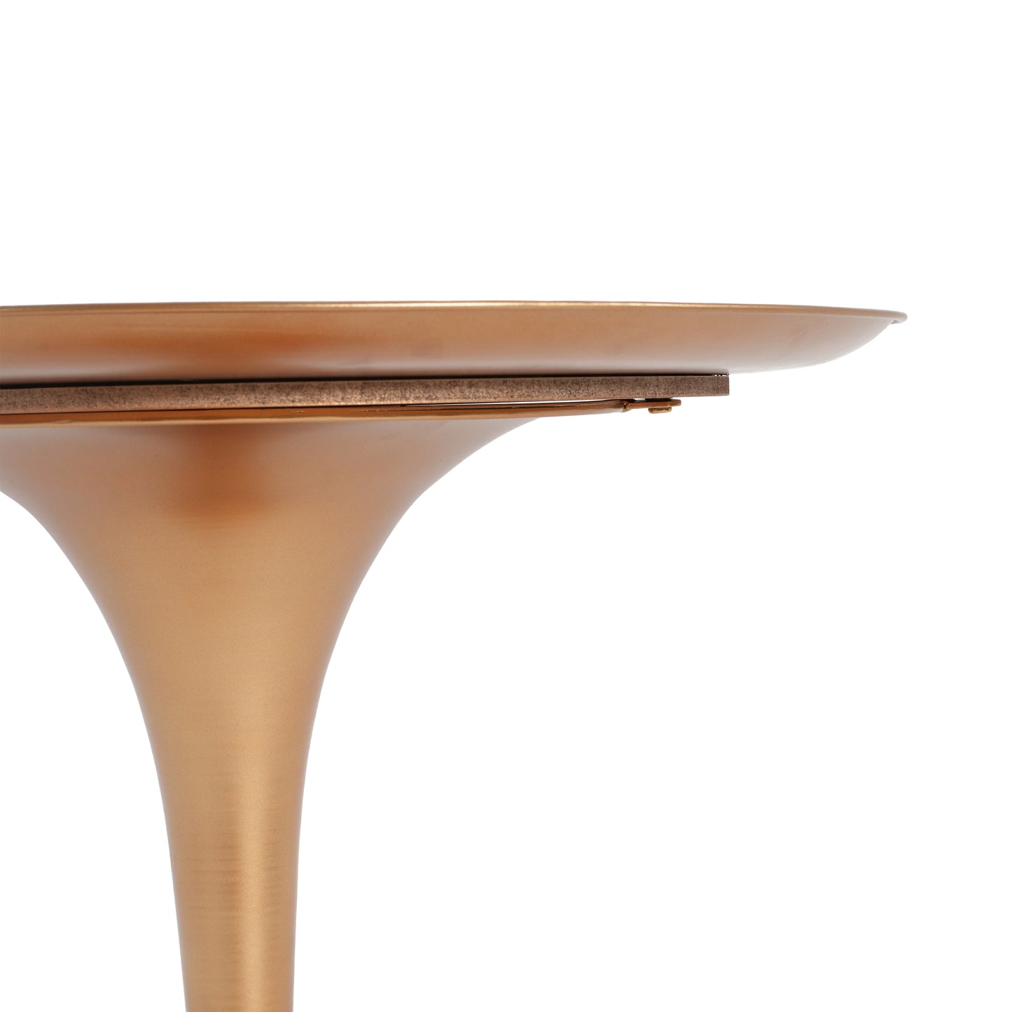 Altocanos Vintage Small Round Gold End Table,29.3" Height