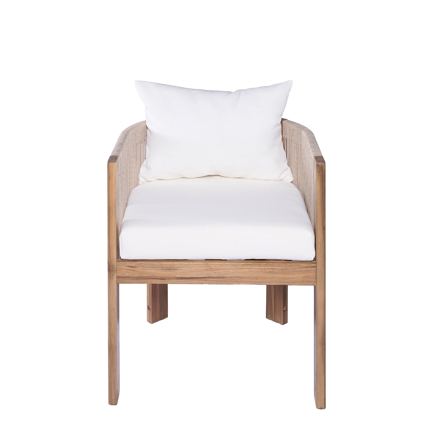 Matera Modern Wood Patio Dining Chair (Set of 2)