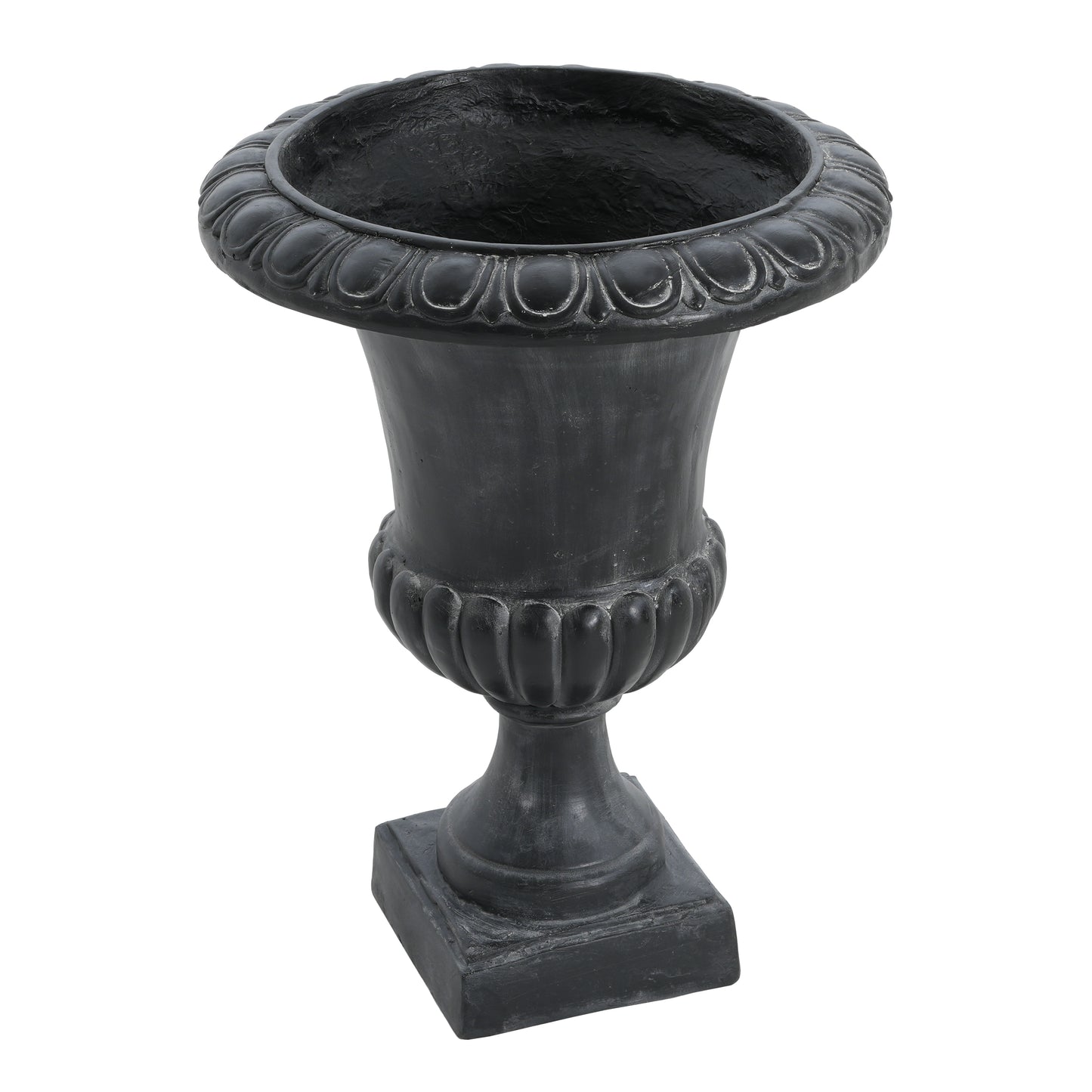 Caldrithar MGO Garden Artistic relief Urn, Antique Black, 25.75'' H