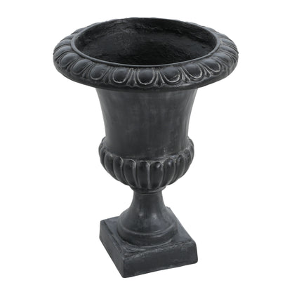 Caldrithar MGO Garden Artistic relief Urn, Antique Black, 25.75'' H
