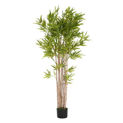 Emelric 70" Artificial Bamboo with Black Plastic Pot