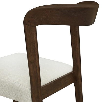 Cavomirium Solid Rubber Wood Dining Chairs,Set of 2