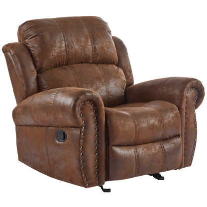 Isellen Suede Manual Glider Standard Recliner