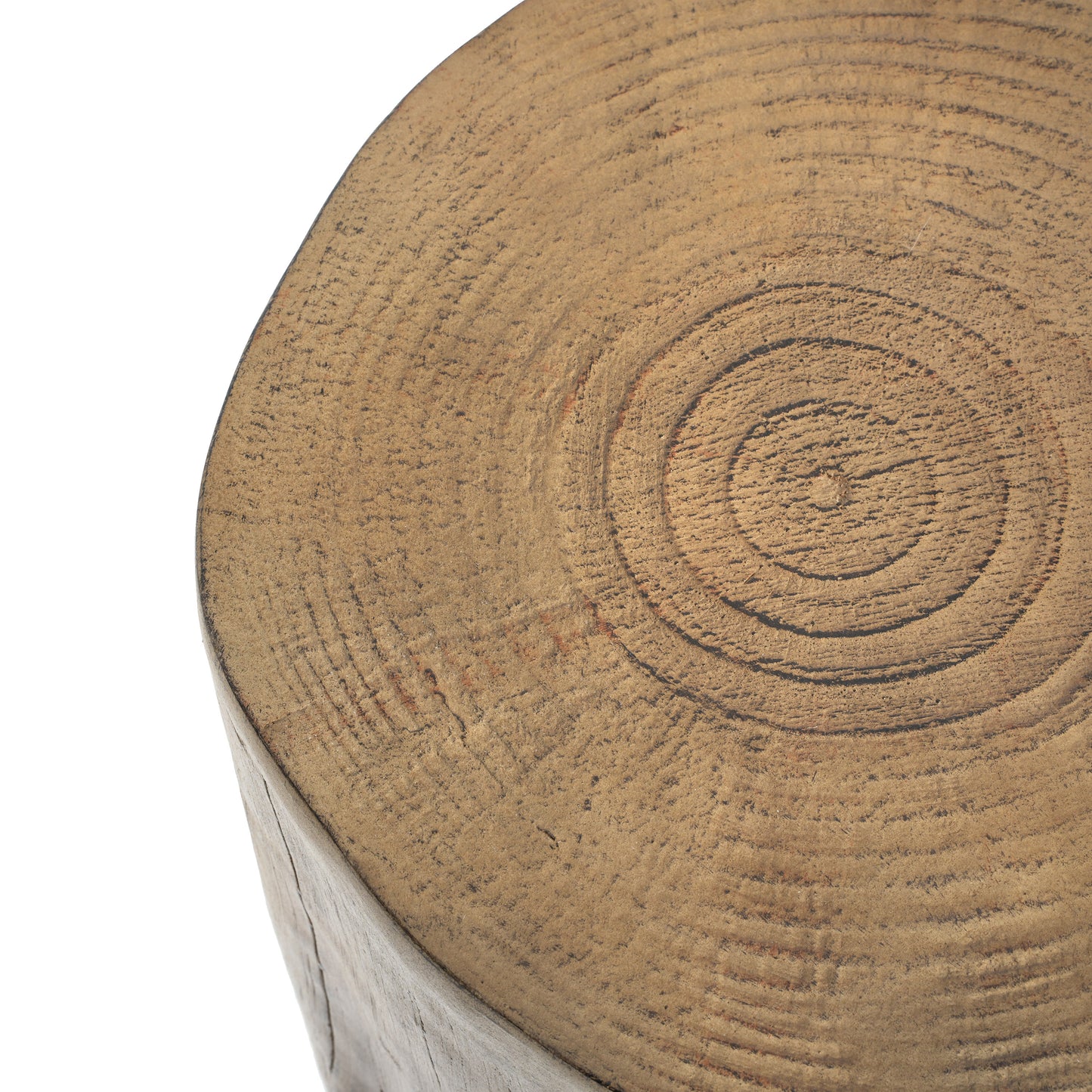 Asherdant 16.25 inch MGO Side Table, Hand-Painted Wood Stump Accent Table