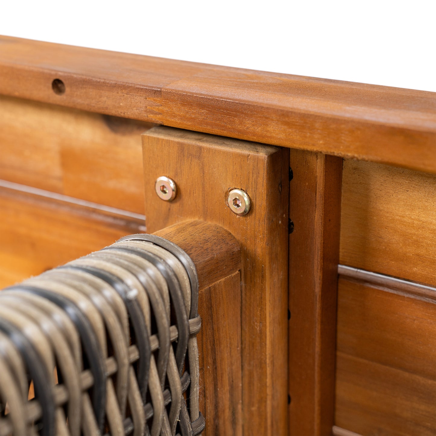 Vireor  2-piece Outdoor Acacia Wood Dining Table Set with 1 Table and 1 Bench