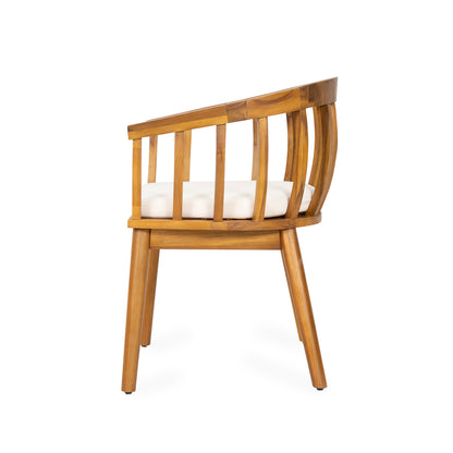 Klismos Solid Wood Upholstered Dining Armchair,Set of 2