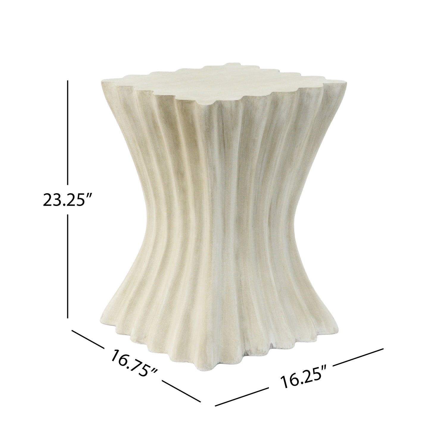 Wrena MGO Archaistic Wavy Side Table