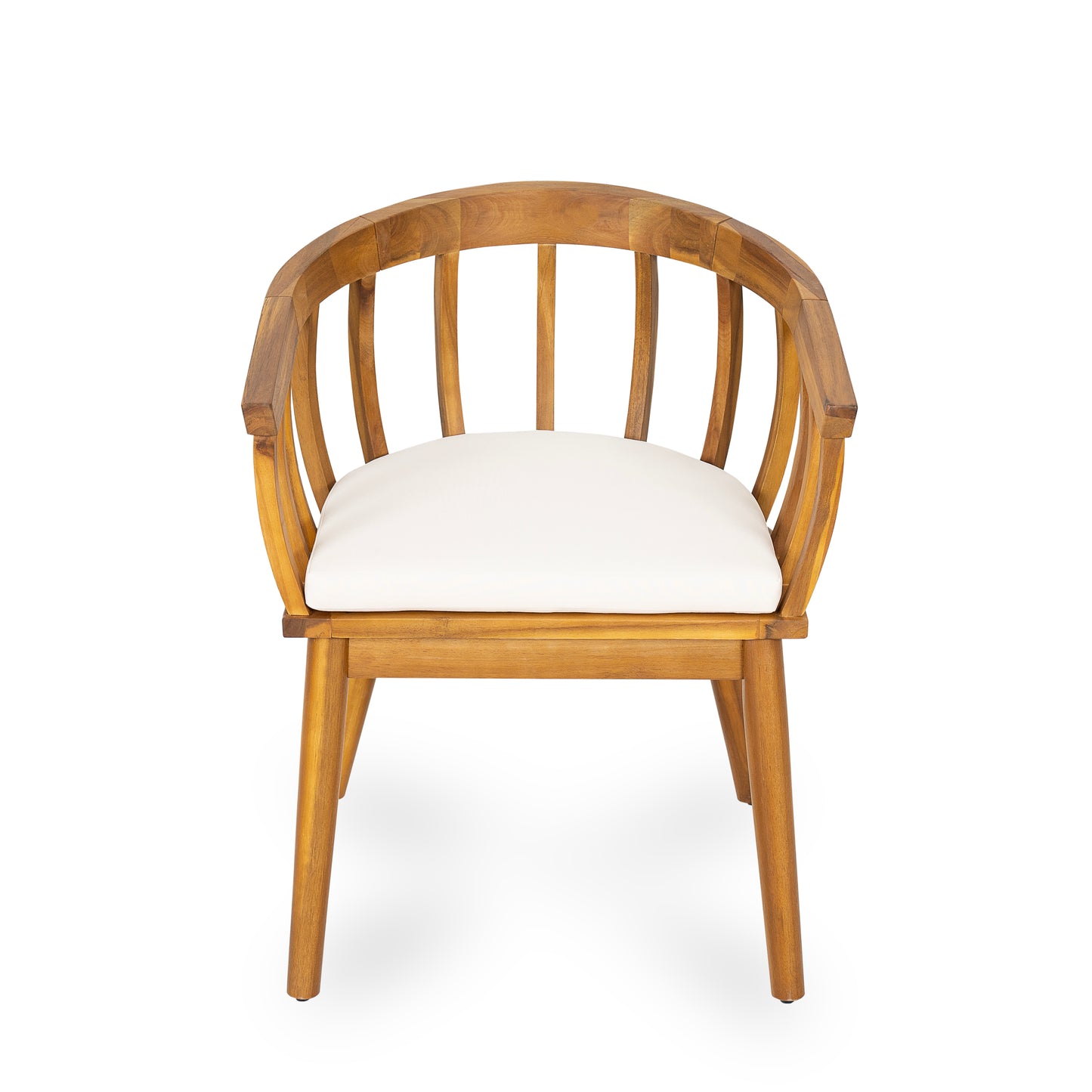 Klismos Solid Wood Upholstered Dining Armchair,Set of 2