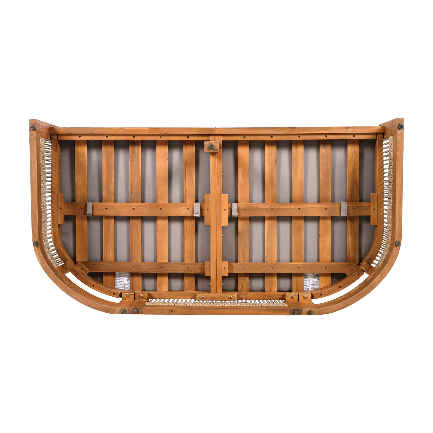 Vireo 4-Piece Patio Seating Group 2 Chairs, Loveseat & Table Acacia Wood Outdoor Furniture Set