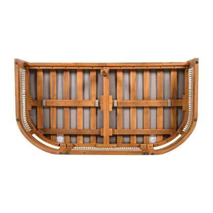 Vireo 4-Piece Patio Seating Group 2 Chairs, Loveseat & Table Acacia Wood Outdoor Furniture Set
