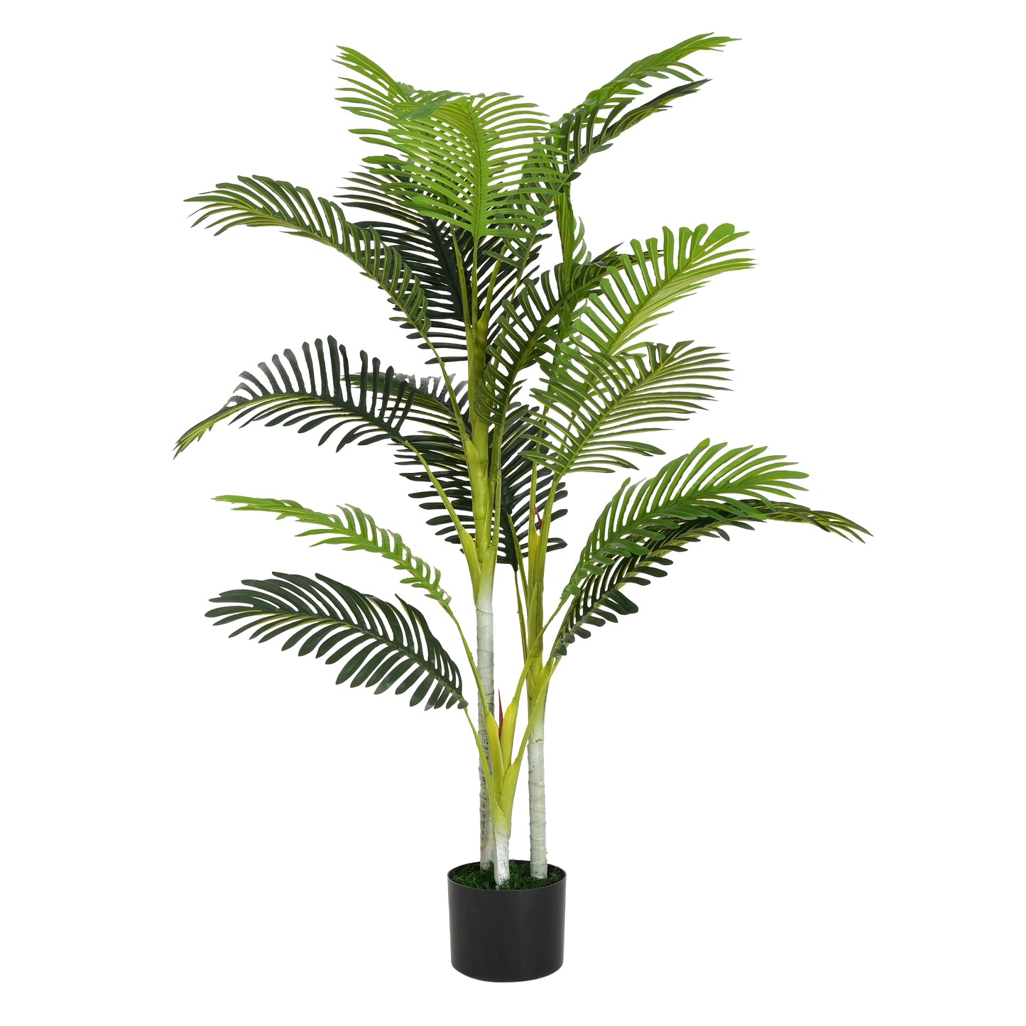 Ambrose 61" Artificial Palm Tree with Black Plastic Pot - 2pcs
