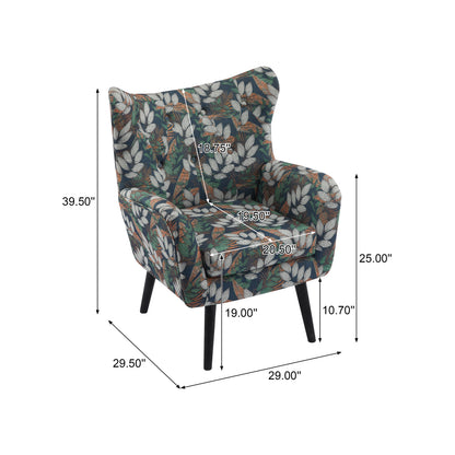 Button Tufted Style Wingback Arm Chair