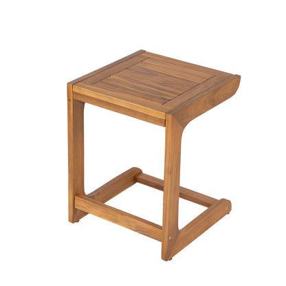 Ashwell C-shaped Acacia Wood Side Table