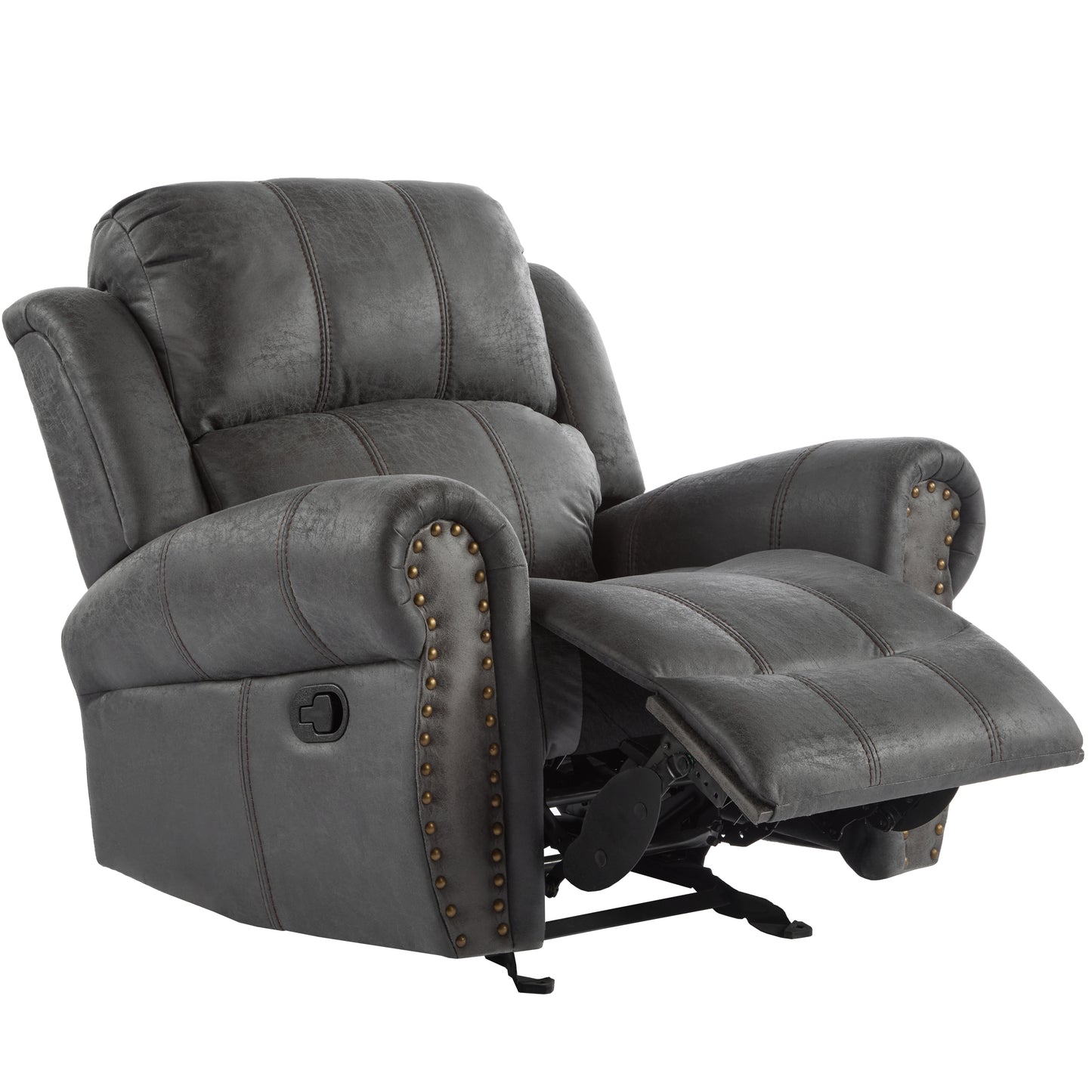 Isellen Suede Manual Glider Standard Recliner