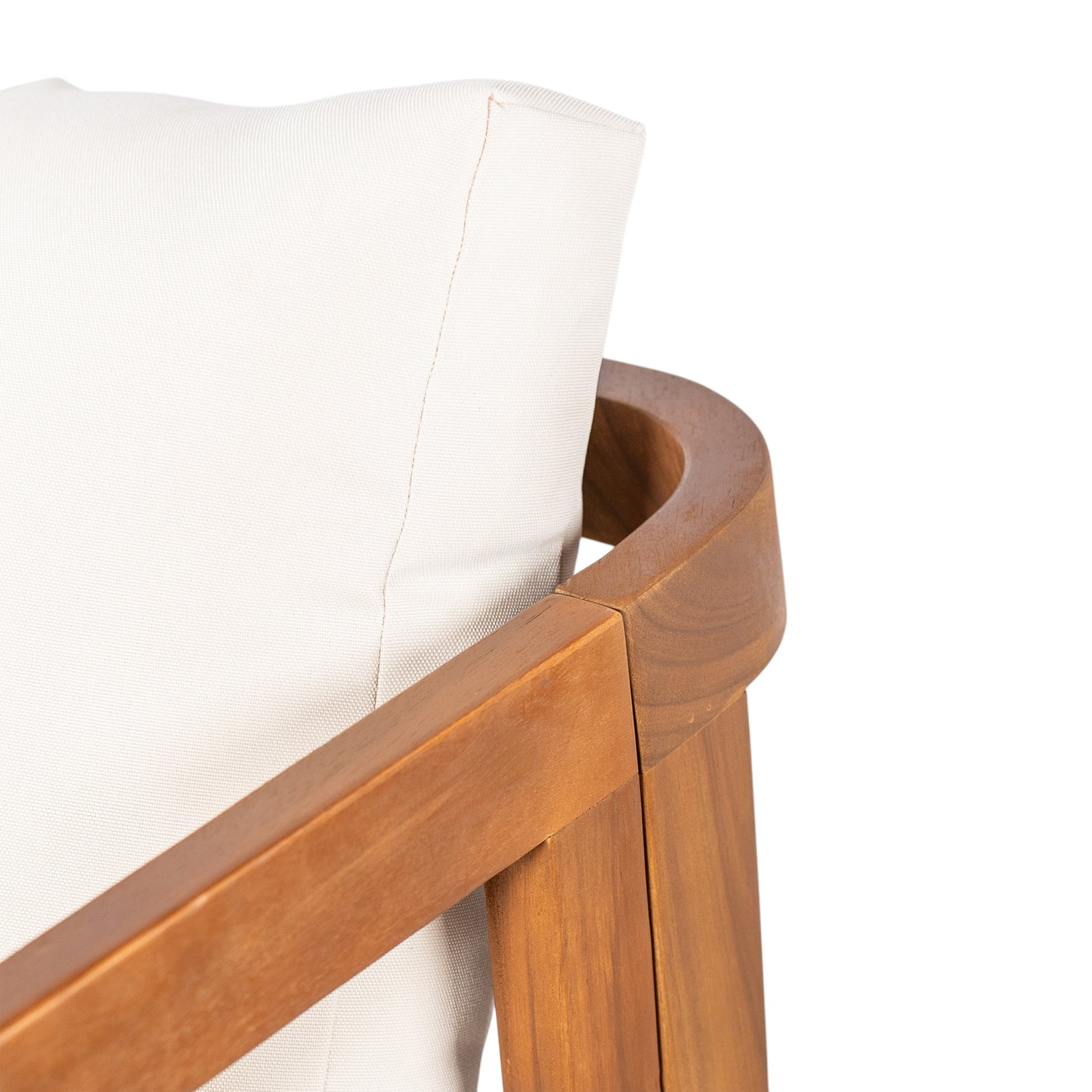 Dorianis Acacia Wood Outdoor Dining Chair with Cushion (Set of 2)