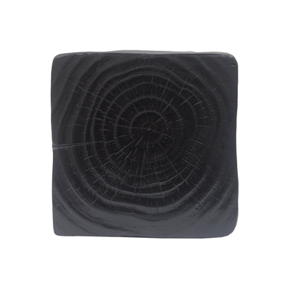 Woanar MGO Twist Shape Side Table, Wood-like texture