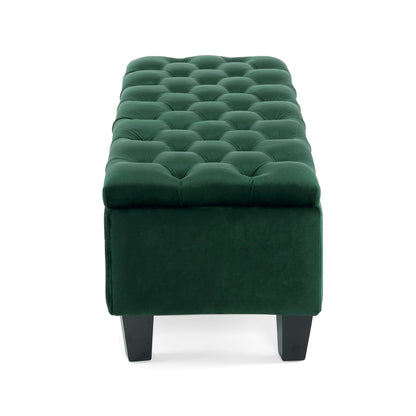 Noctiss Tufted Fabric Ottoman Bench