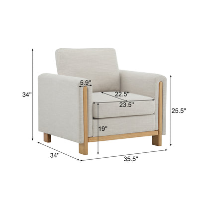 Alarics Modern Accent Arm Chair Upholstered Club Chair