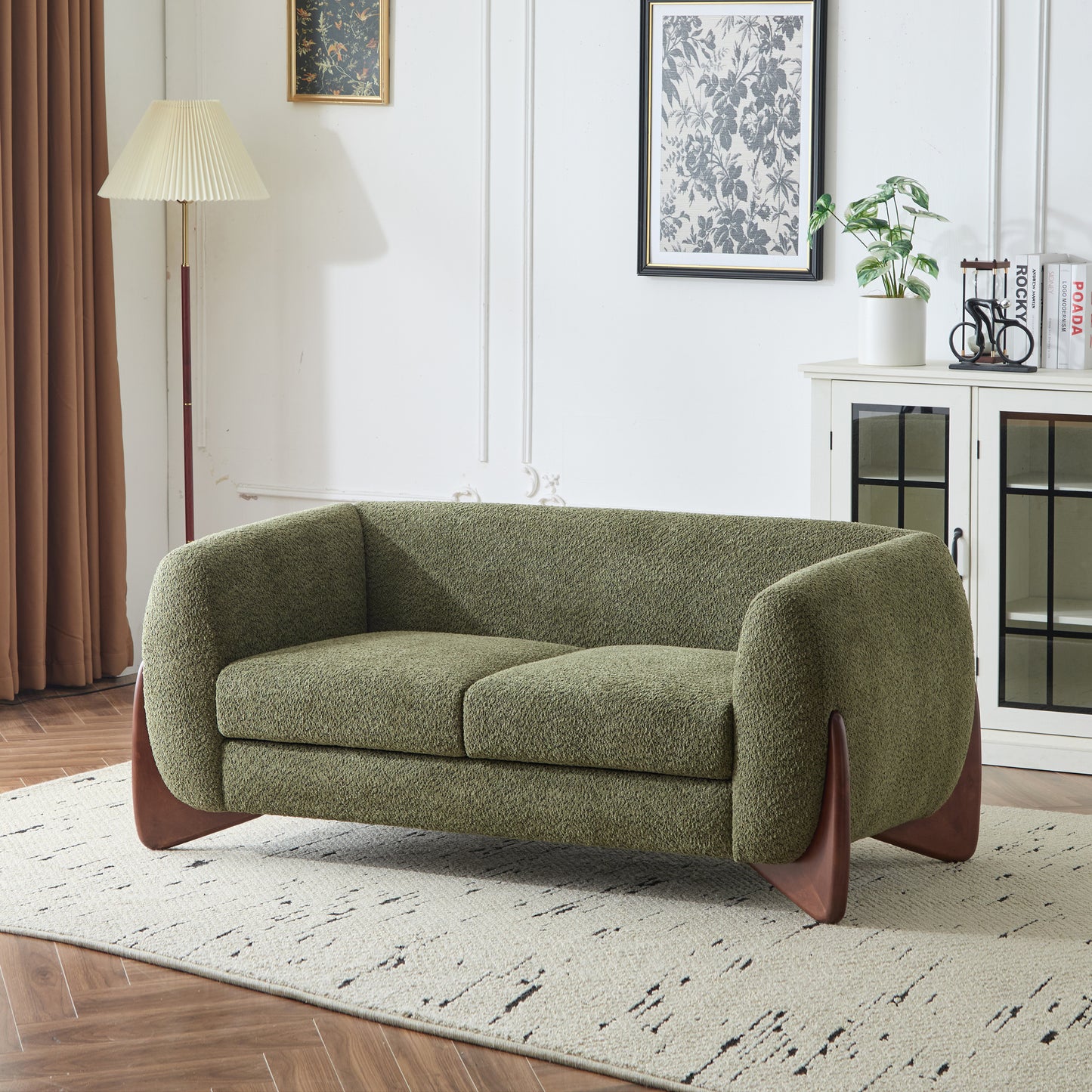 Amberlyn Modern Upholstered Loveseat