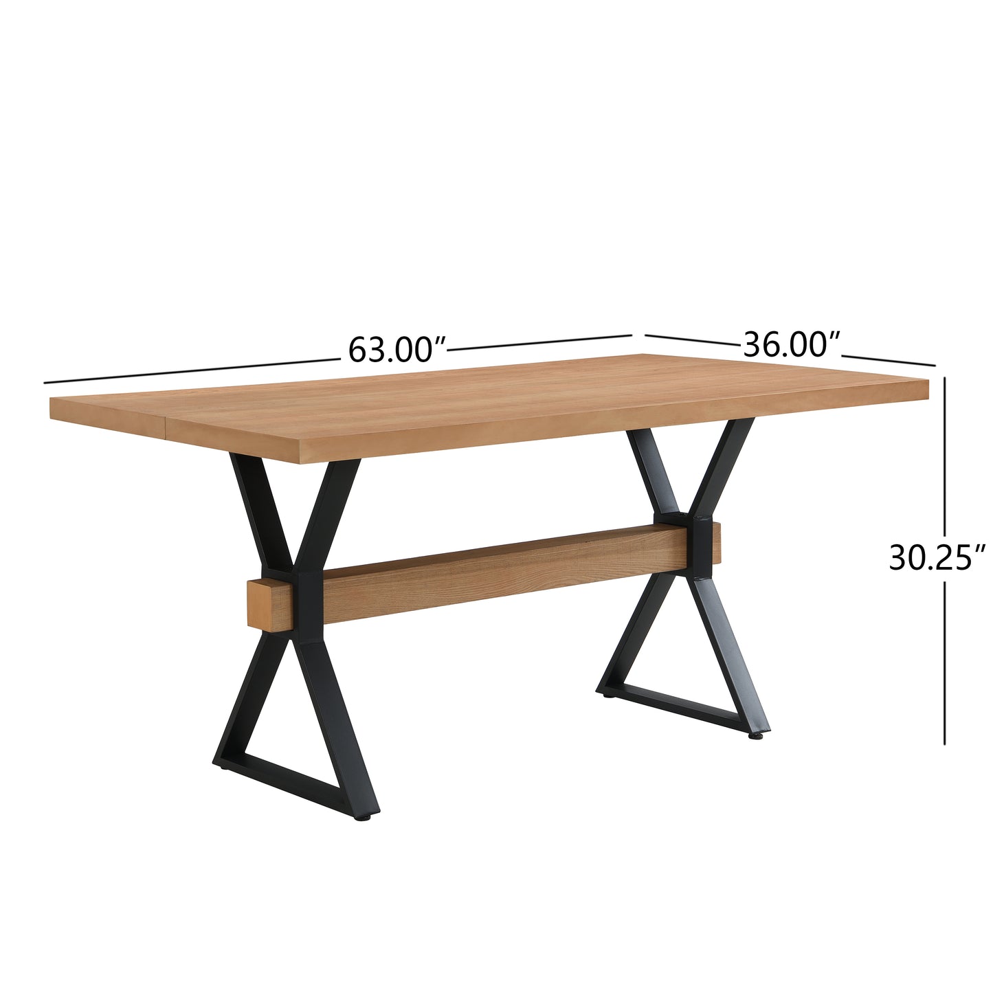 Wellain X-shaped legs Dining Table