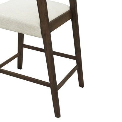 Cavovasir Solid Rubber Wood Counter Stools,Set of 2