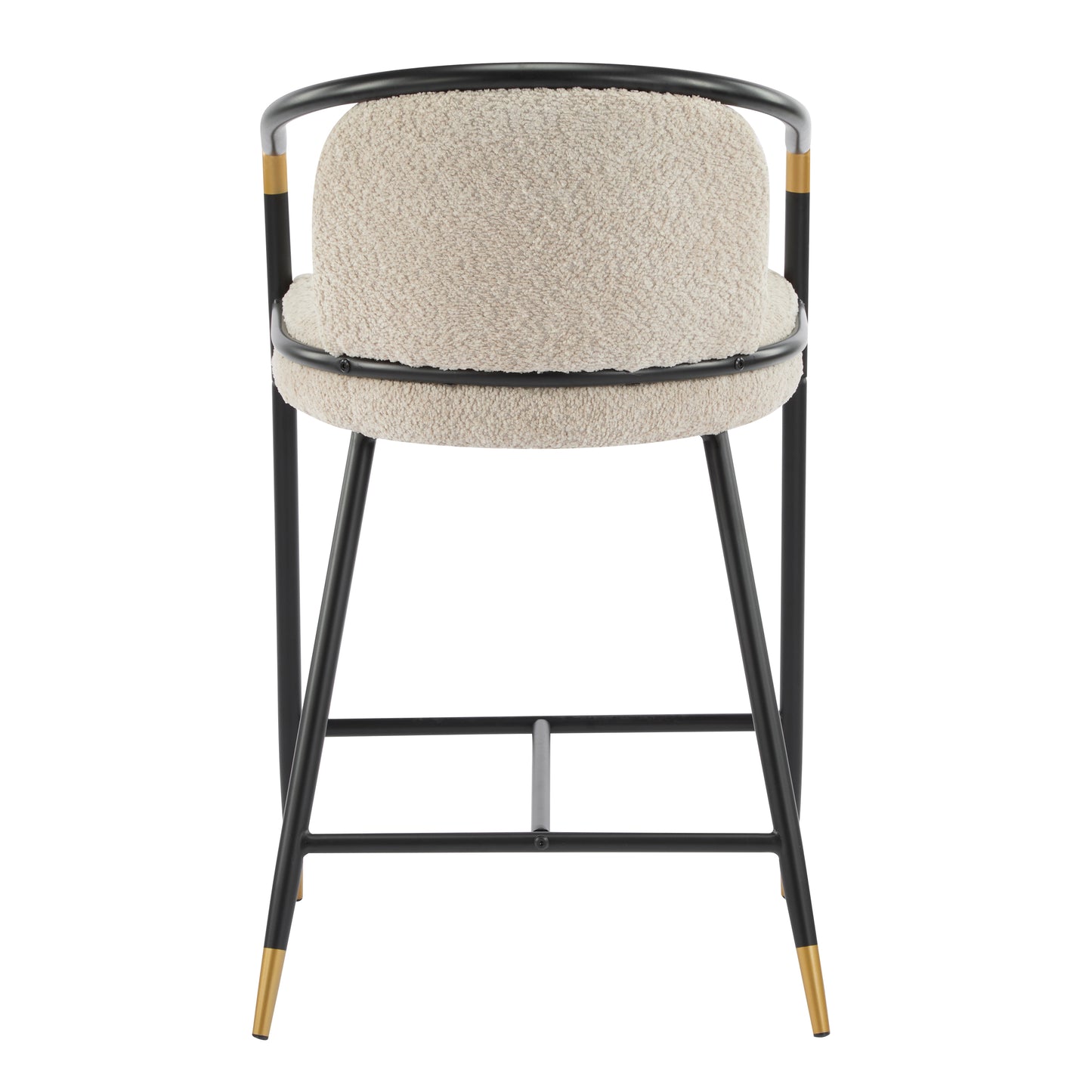 Marovian 26" H Upholstered Counter Stool with Metal Frame