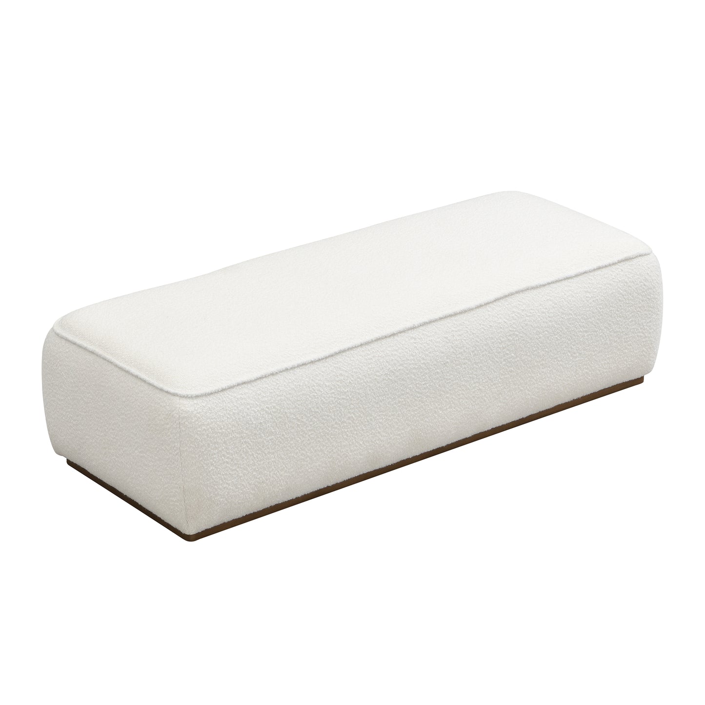 Narethiel Comfort 52" Grainy Fabric Footstool - Versatile Ottoman,Beige