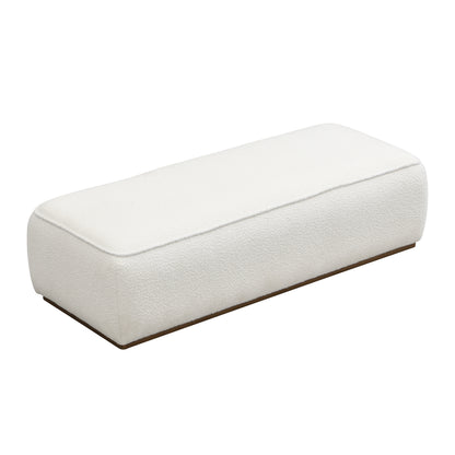 Narethiel Comfort 52" Grainy Fabric Footstool - Versatile Ottoman,Beige