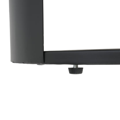 Somatilae Indoor 3-Tier Metal Round Side Table with Sliding Door Cabinet