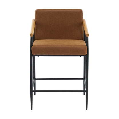 Hethlet Counter Stool with Iron Frame-Set of 2