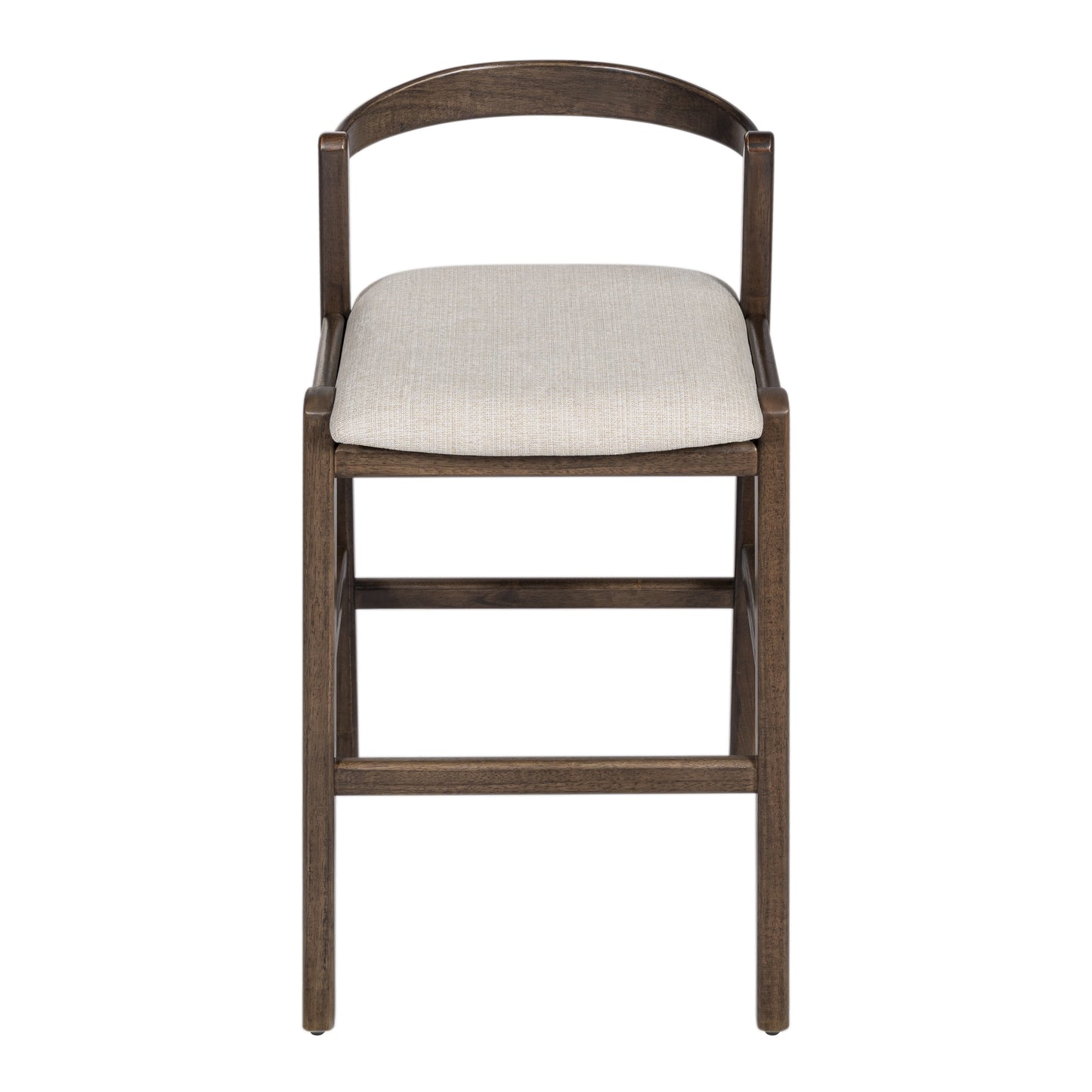 Balman Indoor Rubberwood Barstool,Beige Upholstery, Set of 2