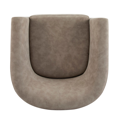 Jackson Orange Faux Leather Swivel Club Chair
