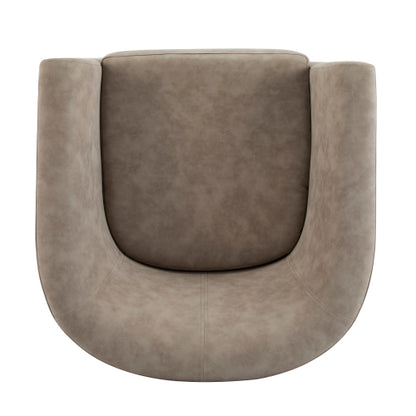 Jackson Orange Faux Leather Swivel Club Chair