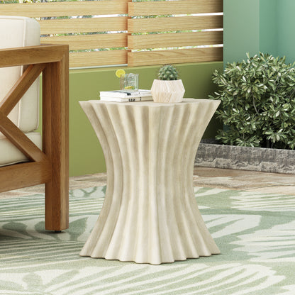Wrena MGO Archaistic Wavy Side Table
