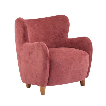 Zoe Fabric Wingback Accent Chairs Single Sofa
