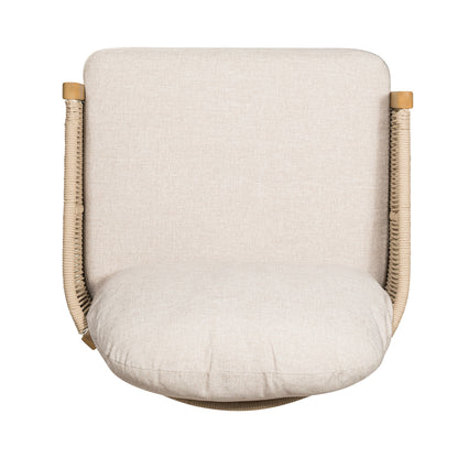 Ylaenor Outdoor Wood Club Chair, with Cushion