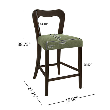 VintParlor 25.5 in. Modern Upholstered Counter Stools,Set of 2