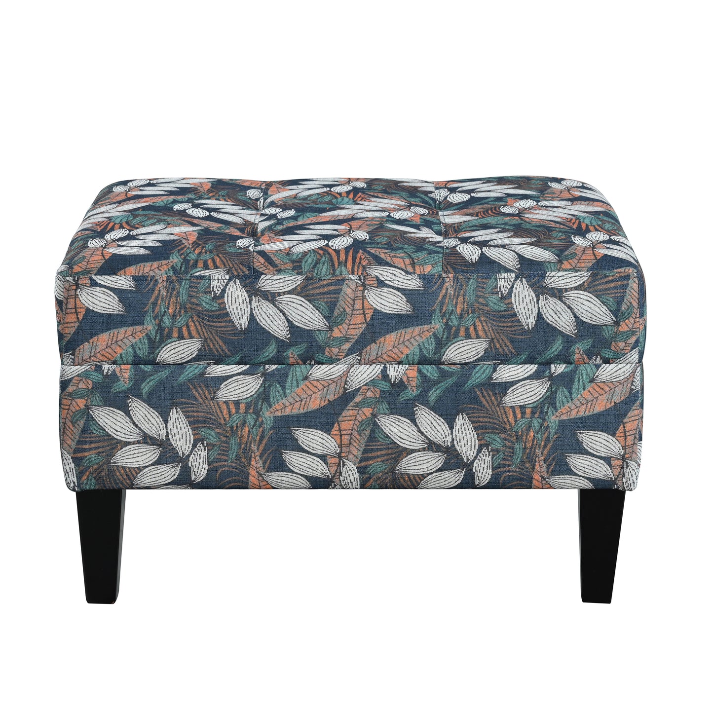 Briseis High-quality Upholstered Ottoman with birch legs, comfortable lounge stool