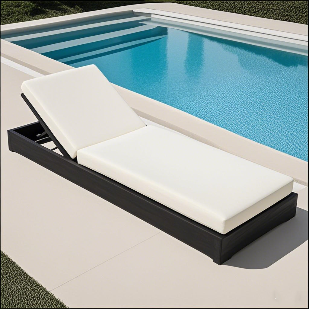 Elarterum Lounge chaise Set, Acacia solid wood with Lounge Cushio