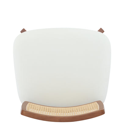 Aphex Modern Beige Lounge Chair with Woven Backrest, Sturdy Wooden Frame,Set of 2