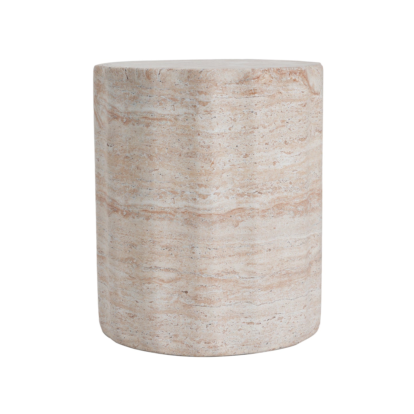 Ivywell Outdoor/Indoor Lightweight Concrete Side Table,Travertine Finish