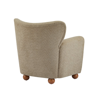 Isorylis Premium Fabric Cozy Wingback Solid Armchair